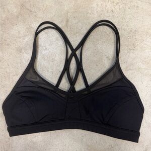 lululemon athletica Black Strappy Mesh-Back Bralette